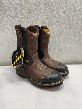 Cebu Farmer 10" Pull-On Soft Toe Leather Work Boots Men's US 6.5, Brown